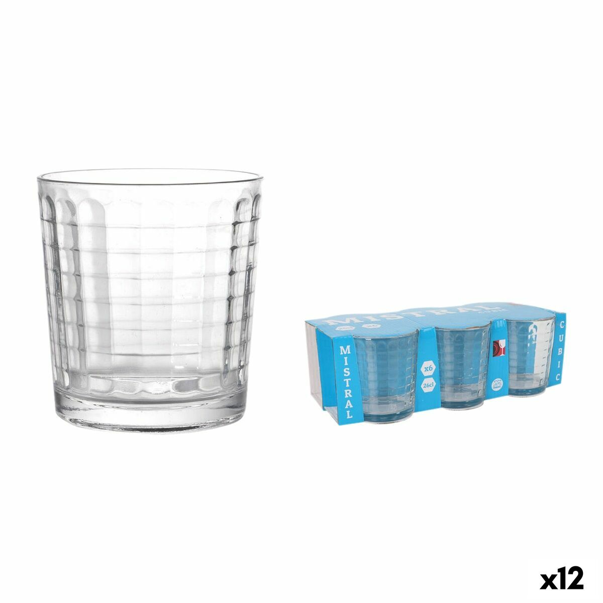 Set de Vasos La Mediterránea Mistral cubic 6 Piezas (12 Unidades)