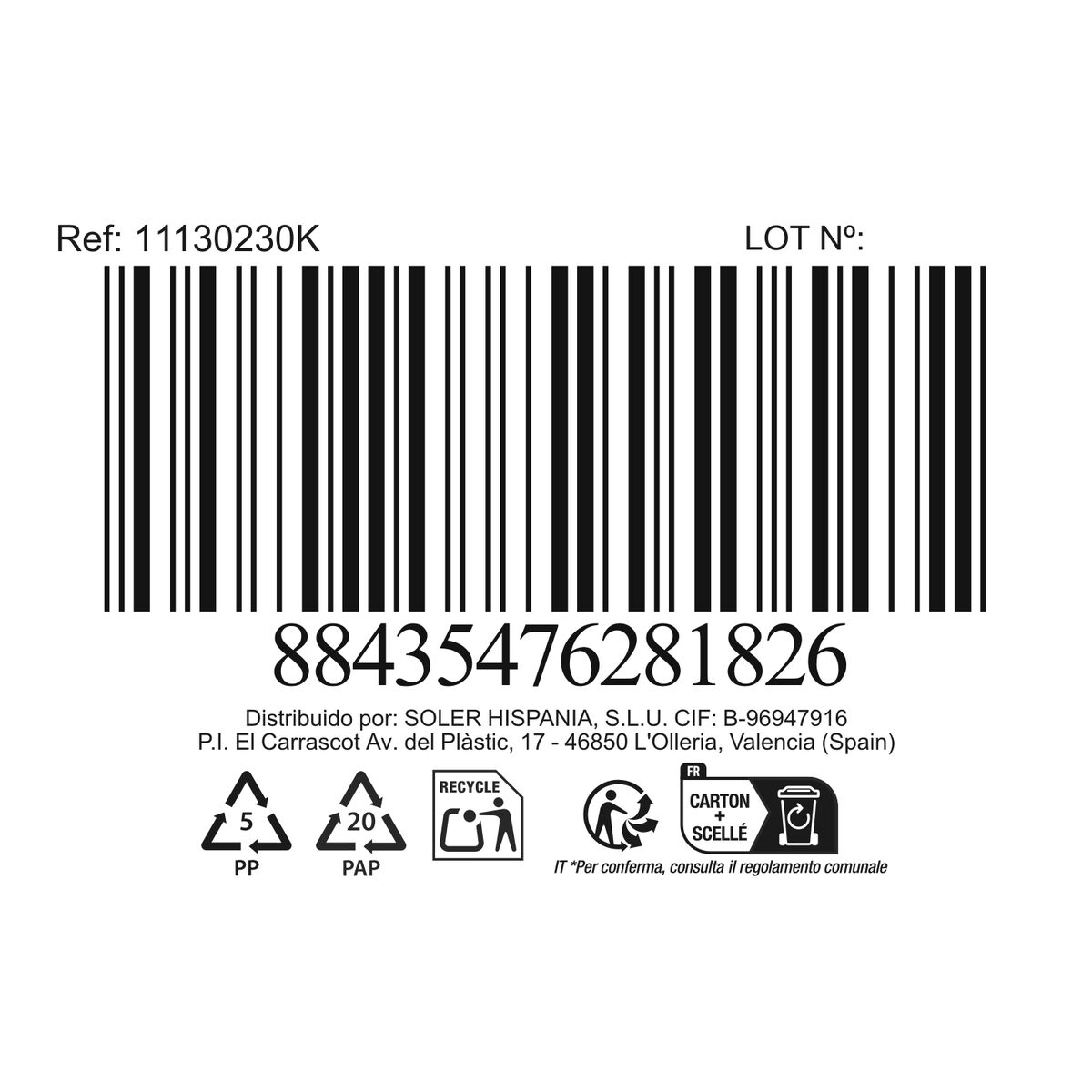 Set de Vasos La Mediterránea TASKA 6 Piezas (8 Unidades)