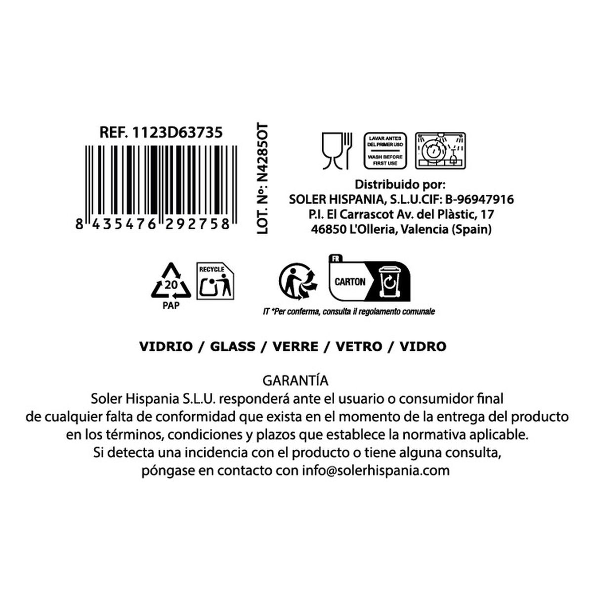 Copa La Mediterránea Bois (72 Unidades)