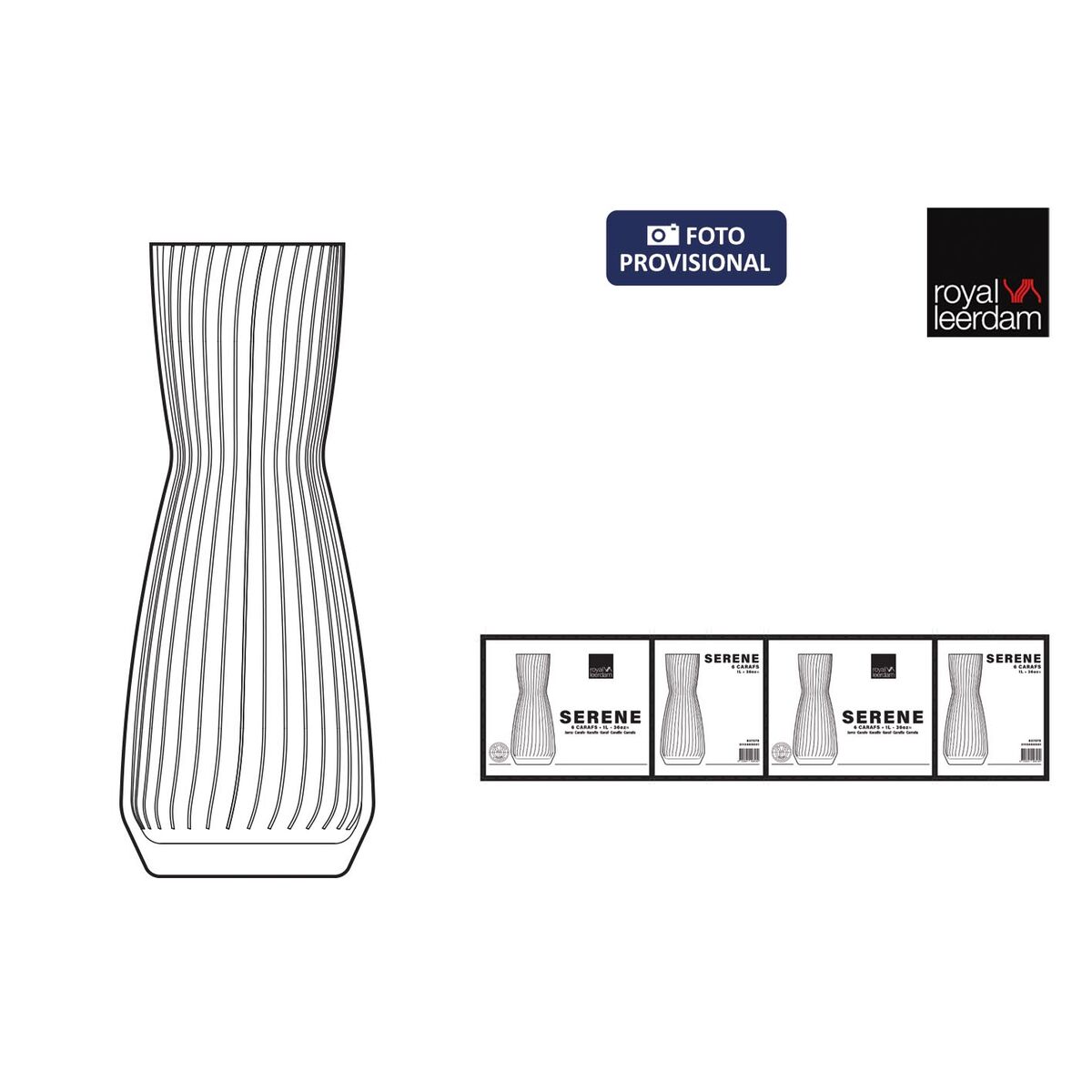 Botella de Cristal La Mediterránea 1 L (6 Unidades)