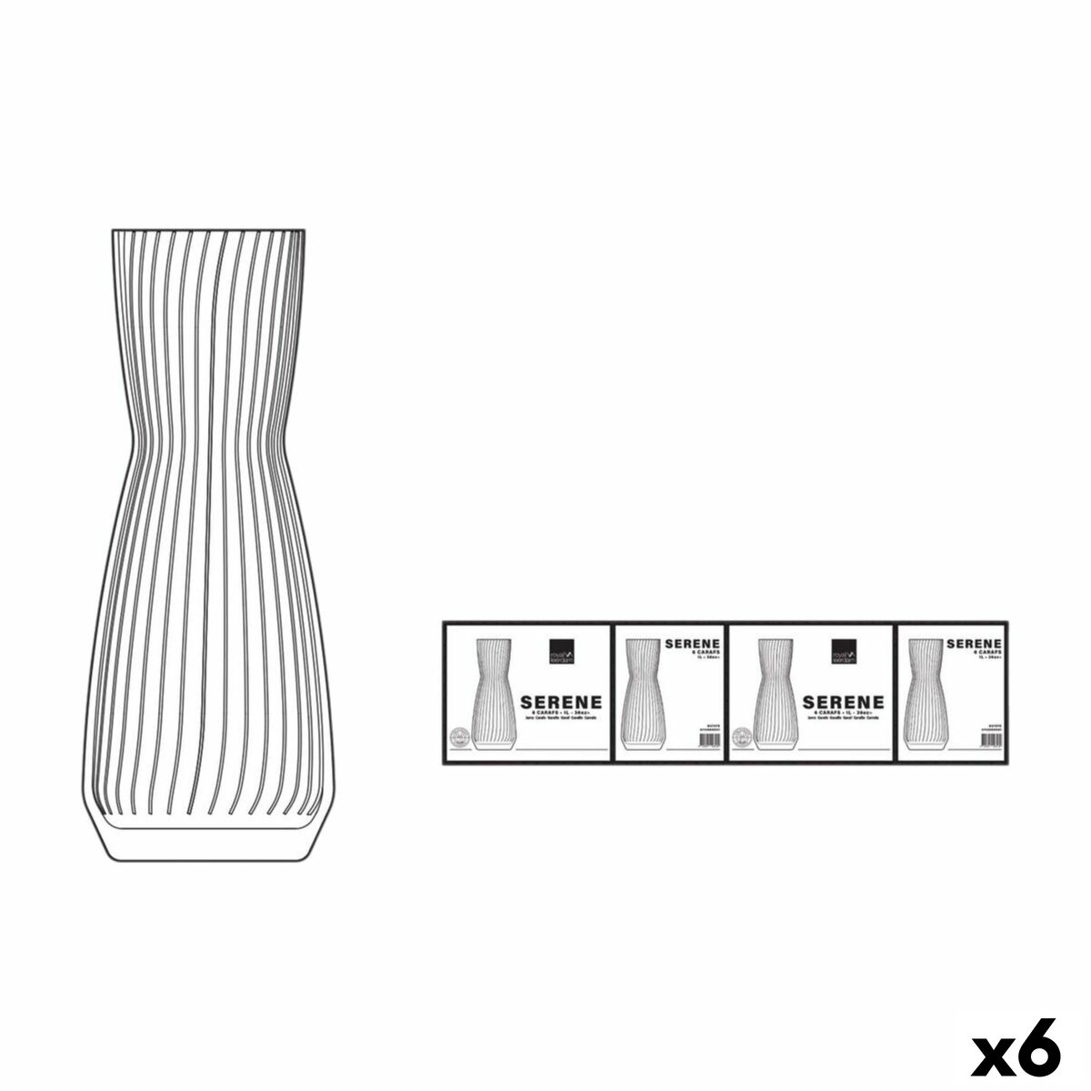 Botella de Cristal La Mediterránea 1 L (6 Unidades)