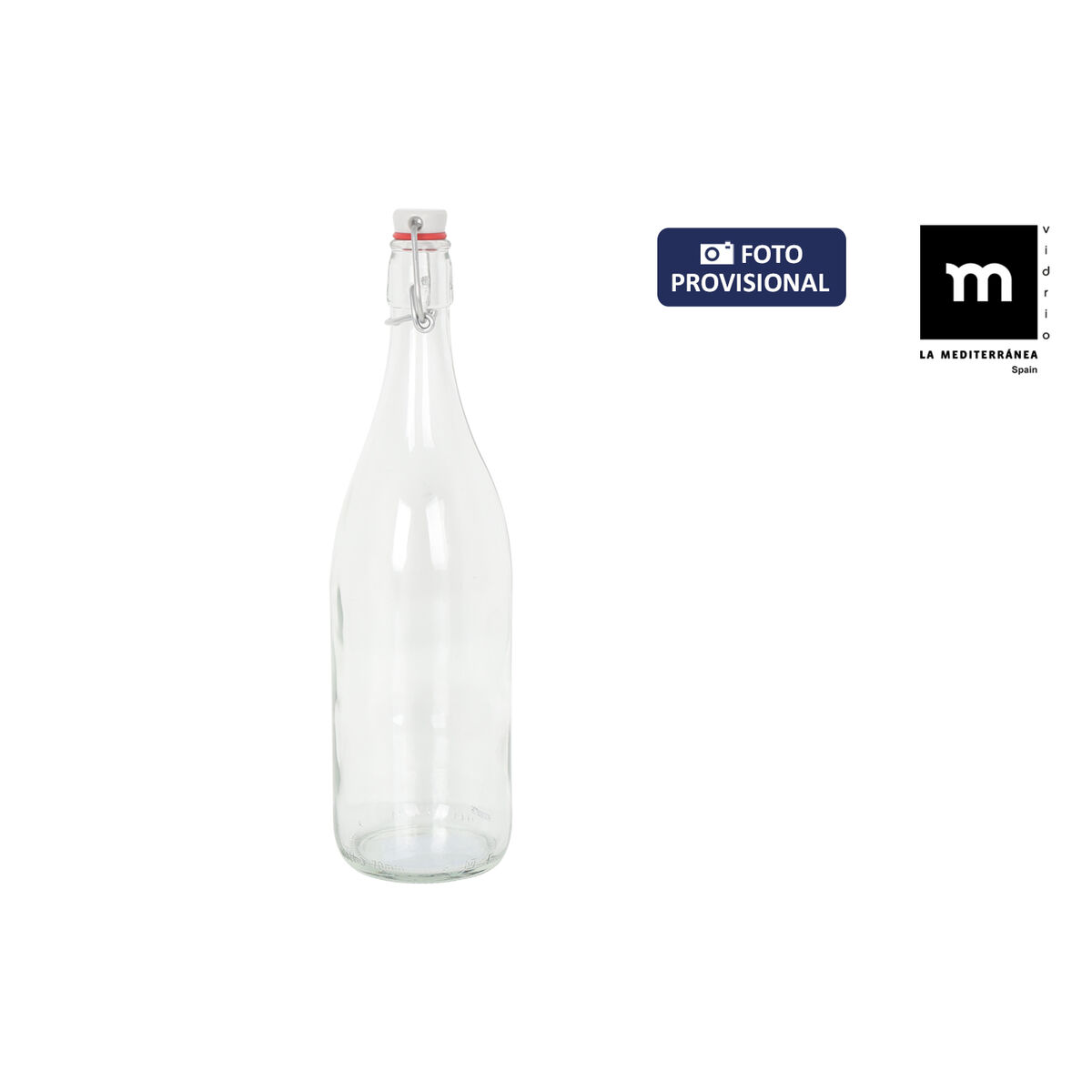 Botella de Cristal La Mediterránea Mecano Vidrio 1 L (6 Unidades)