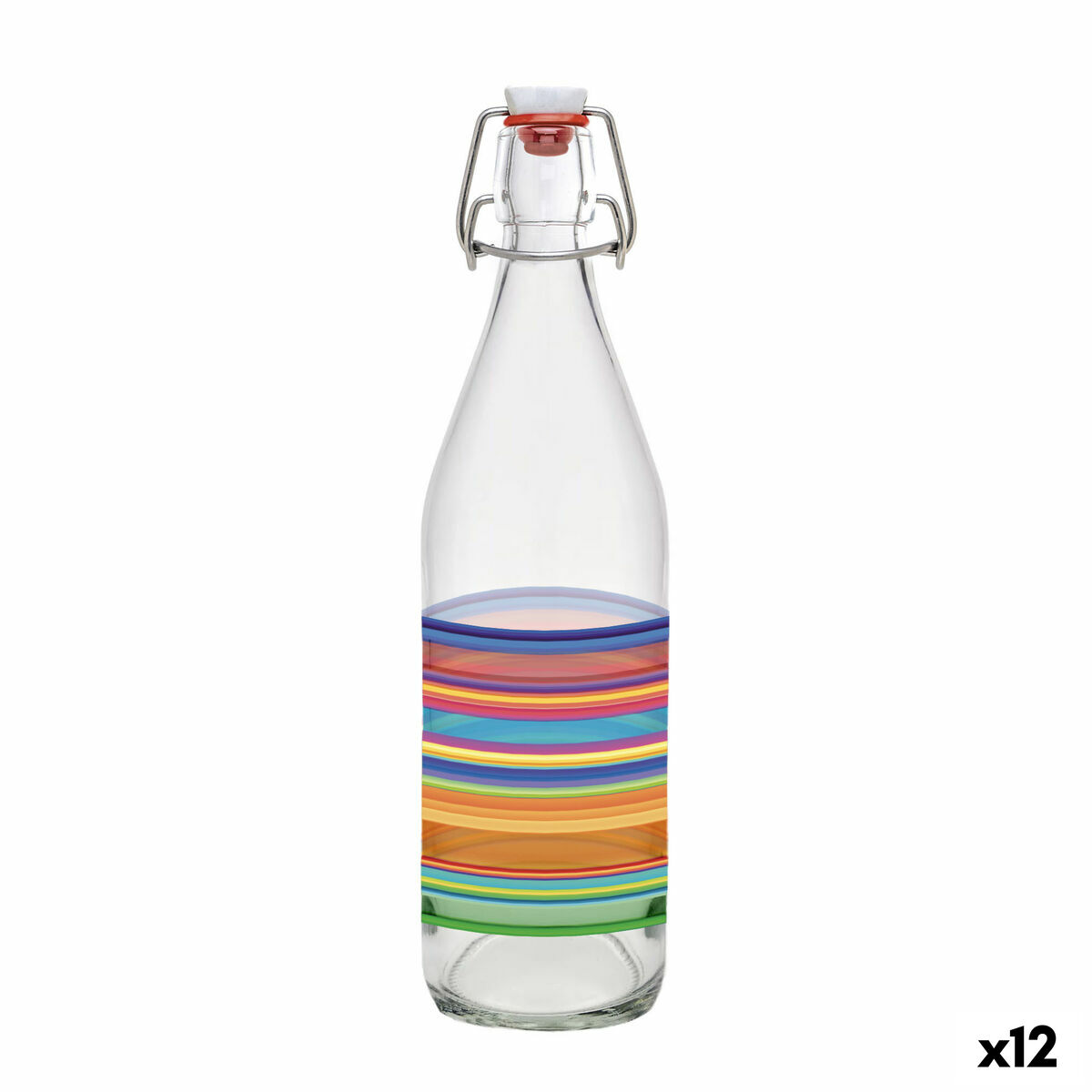 Botella de Cristal La Mediterránea Vidrio 1 L (12 Unidades)