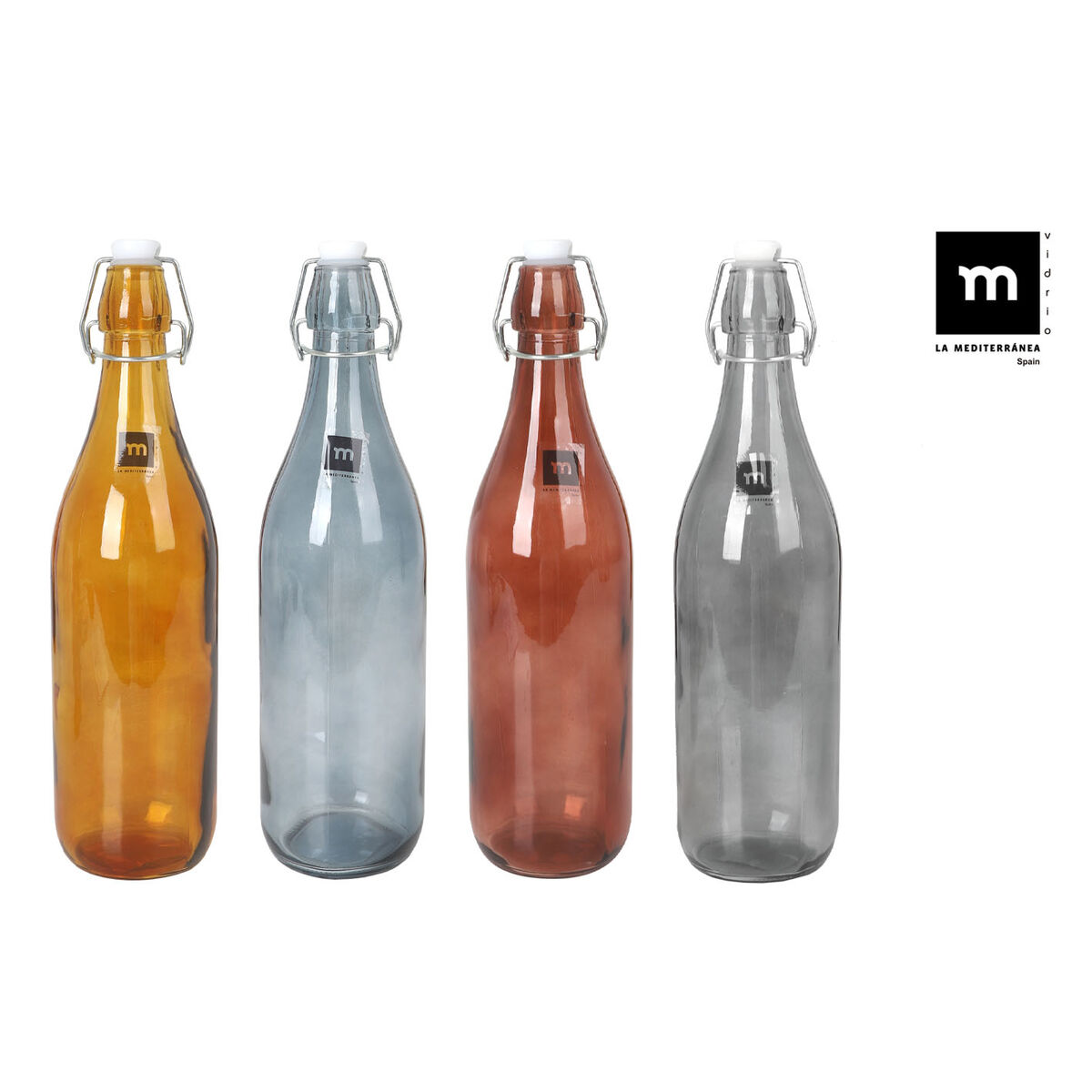 Botella de Cristal La Mediterránea Dark goethe 1 L (12 Unidades)