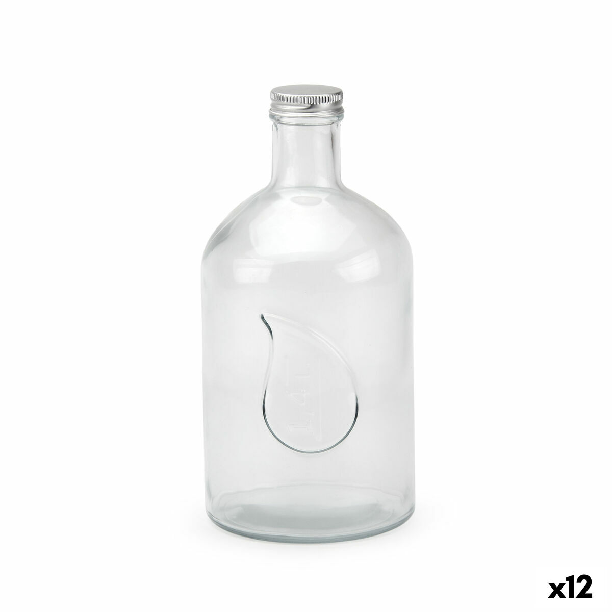 Botella de Cristal La Mediterránea Metal Vidrio 1,4 L (12 Unidades)