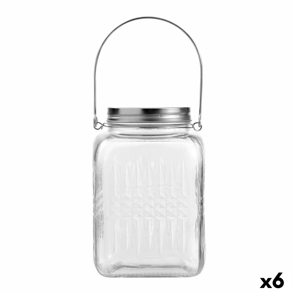 Tarro de Cristal La Mediterránea 2 L (6 Unidades)