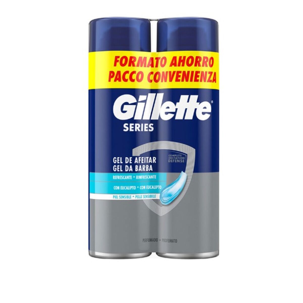 Gel de Afeitar Gillette SERIES 200 ml 2 Unidades