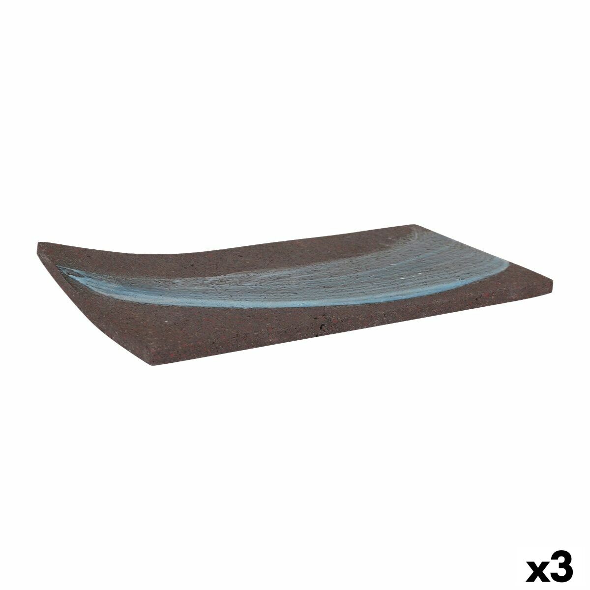 Bandeja de Aperitivos Pompeya Rectangular 24 x 12 x 1 cm (3 Unidades)