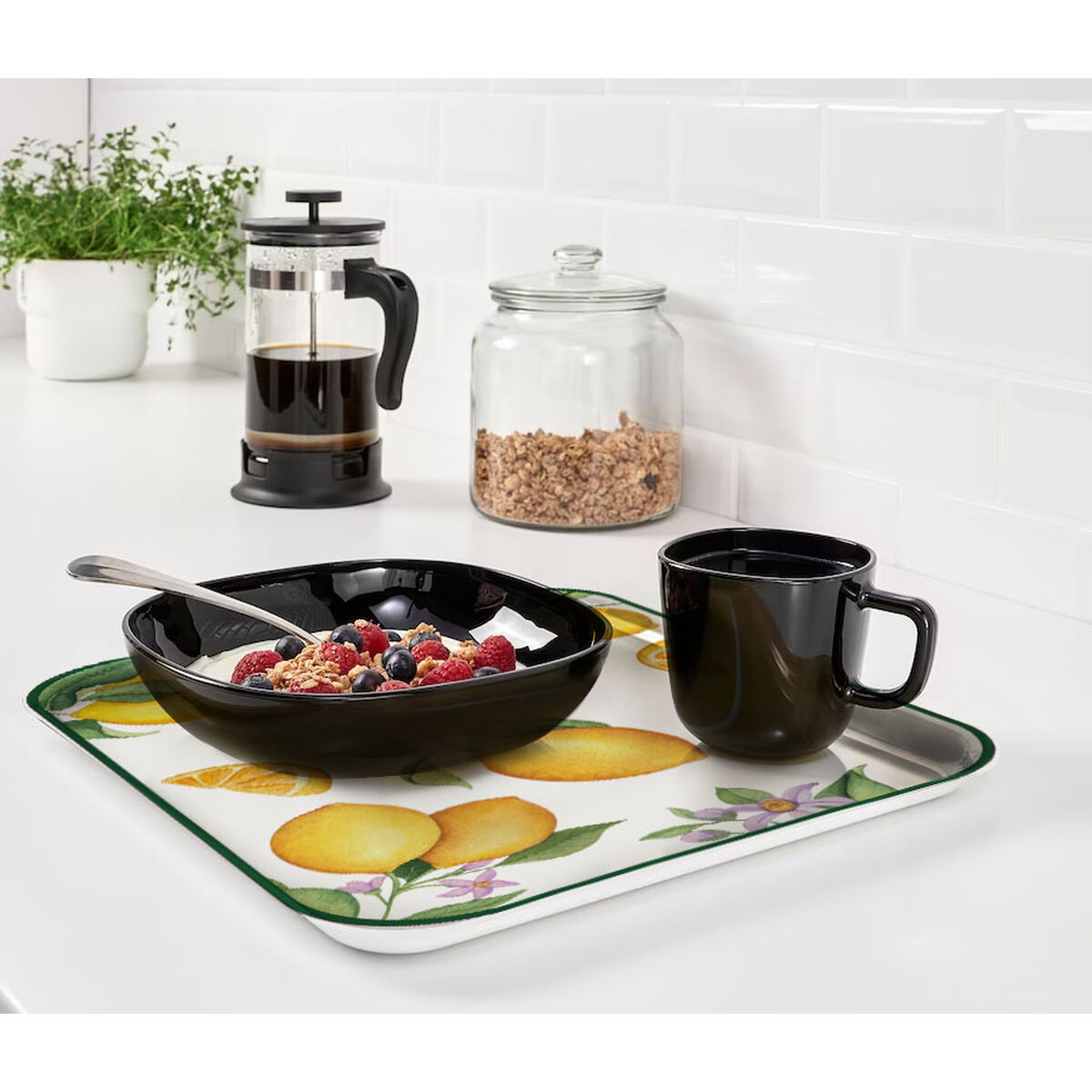 Bandeja La Mediterránea 42 x 31 cm Frutas 9 Unidades