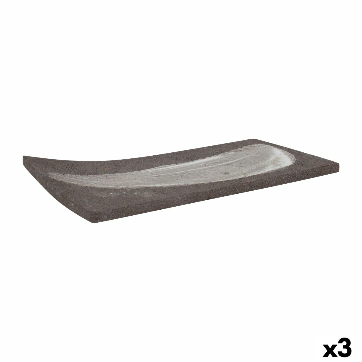 Bandeja de Aperitivos Krakatoa Rectangular 24 x 12 x 1 cm (3 Unidades)