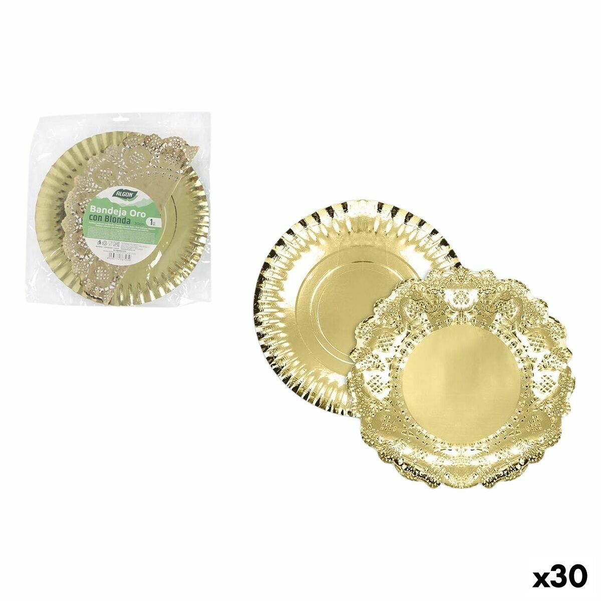 Bandeja de Aperitivos Algon Redondo 30 cm (30 unidades)