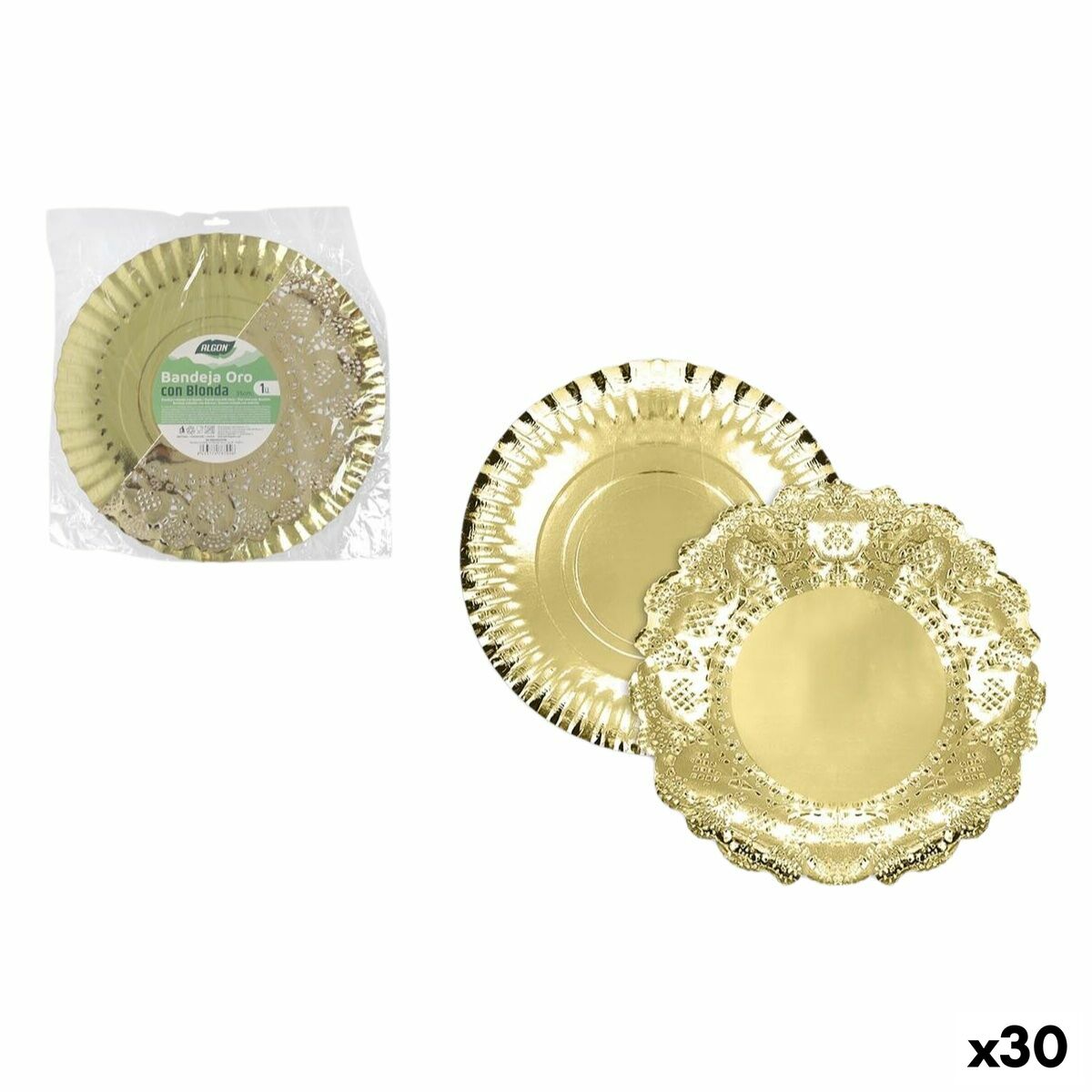 Bandeja de Aperitivos Algon Redondo 35 cm (30 unidades)