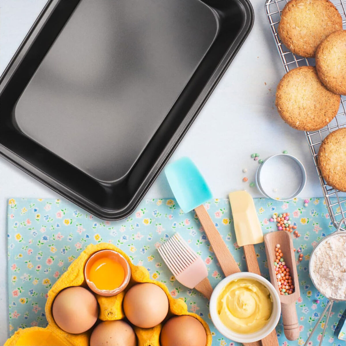 Bandeja para Horno Quttin Rectangular 34 x 24 cm 42 x 29 cm (2 Piezas) (6 Unidades)