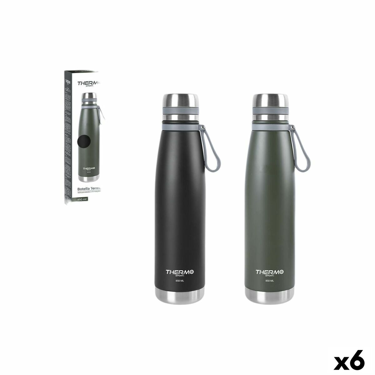 Botella Térmica ThermoSport 850 ml (6 Unidades)
