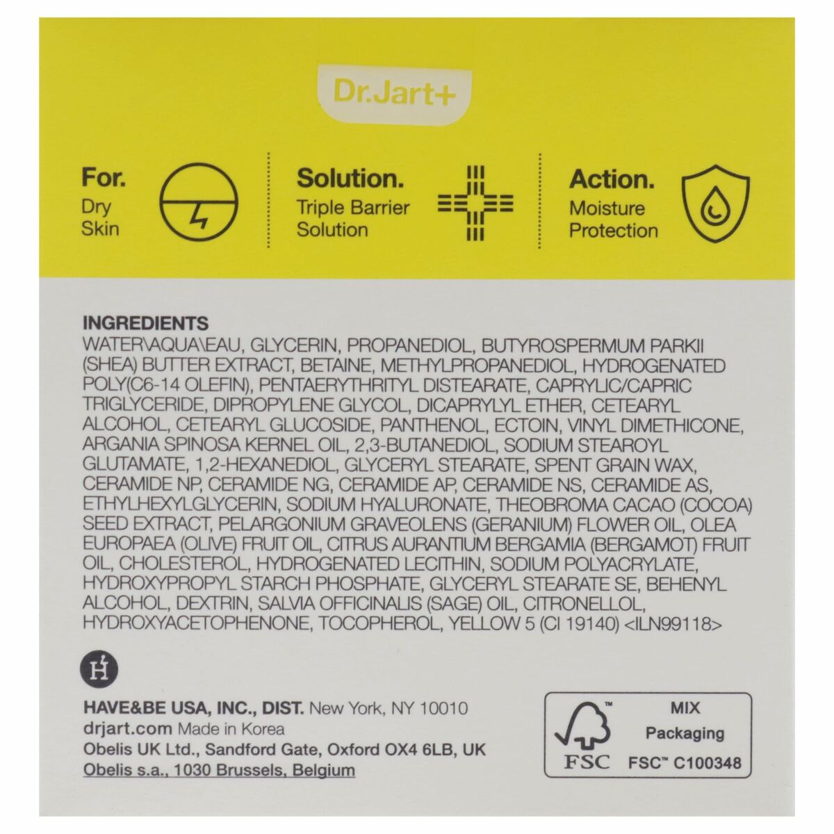 Crema Facial DR.JART+ CERAMIDIN 50 ml