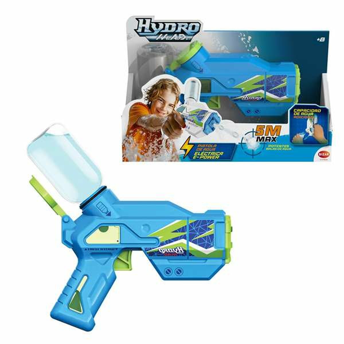 Pistola de Agua Bizak Hydro Mad Mini Blaster