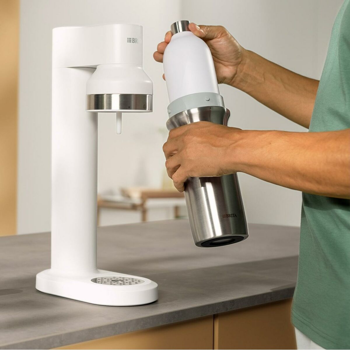 Termo Brita 1046738 Blanco Plateado Acero Inoxidable 500 ml