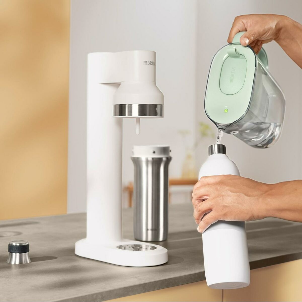 Termo Brita 1046735 Blanco Plateado Acero Inoxidable