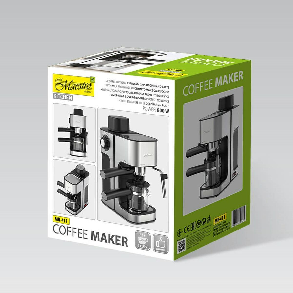 Cafetera Eléctrica Feel Maestro MR-411 800 W 250 ml