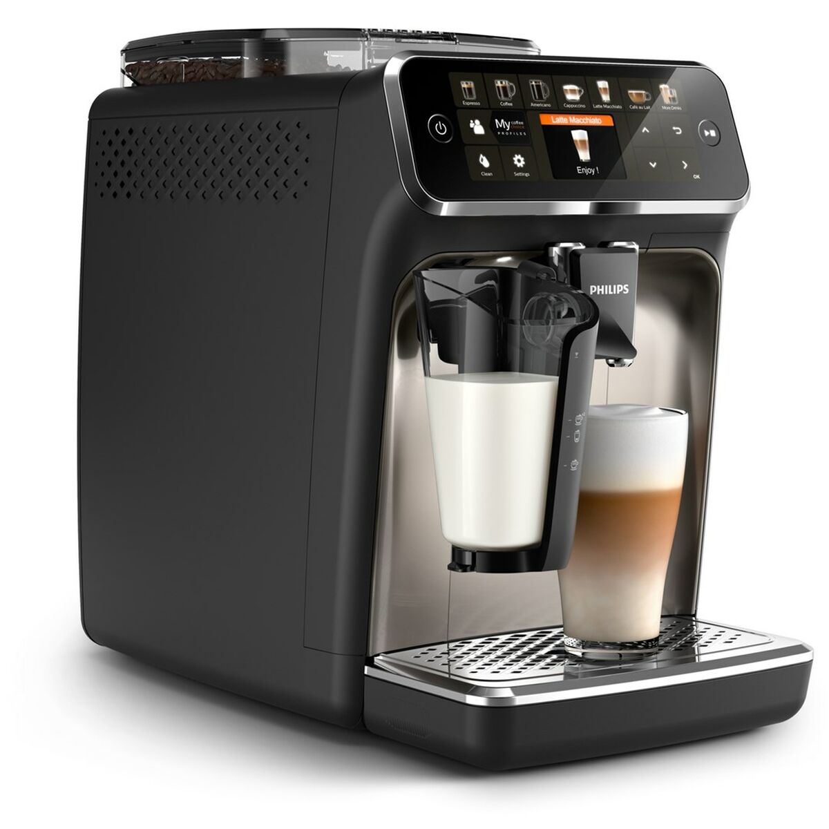 Cafetera Superautomática Philips EP5447/90 Negro Cromo 1500 W 15 bar 275 g 1,8 L