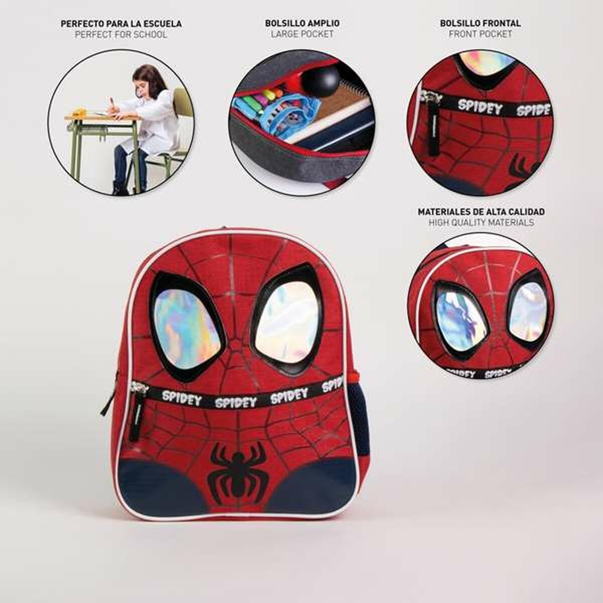 Mochila Escolar Spidey Rojo