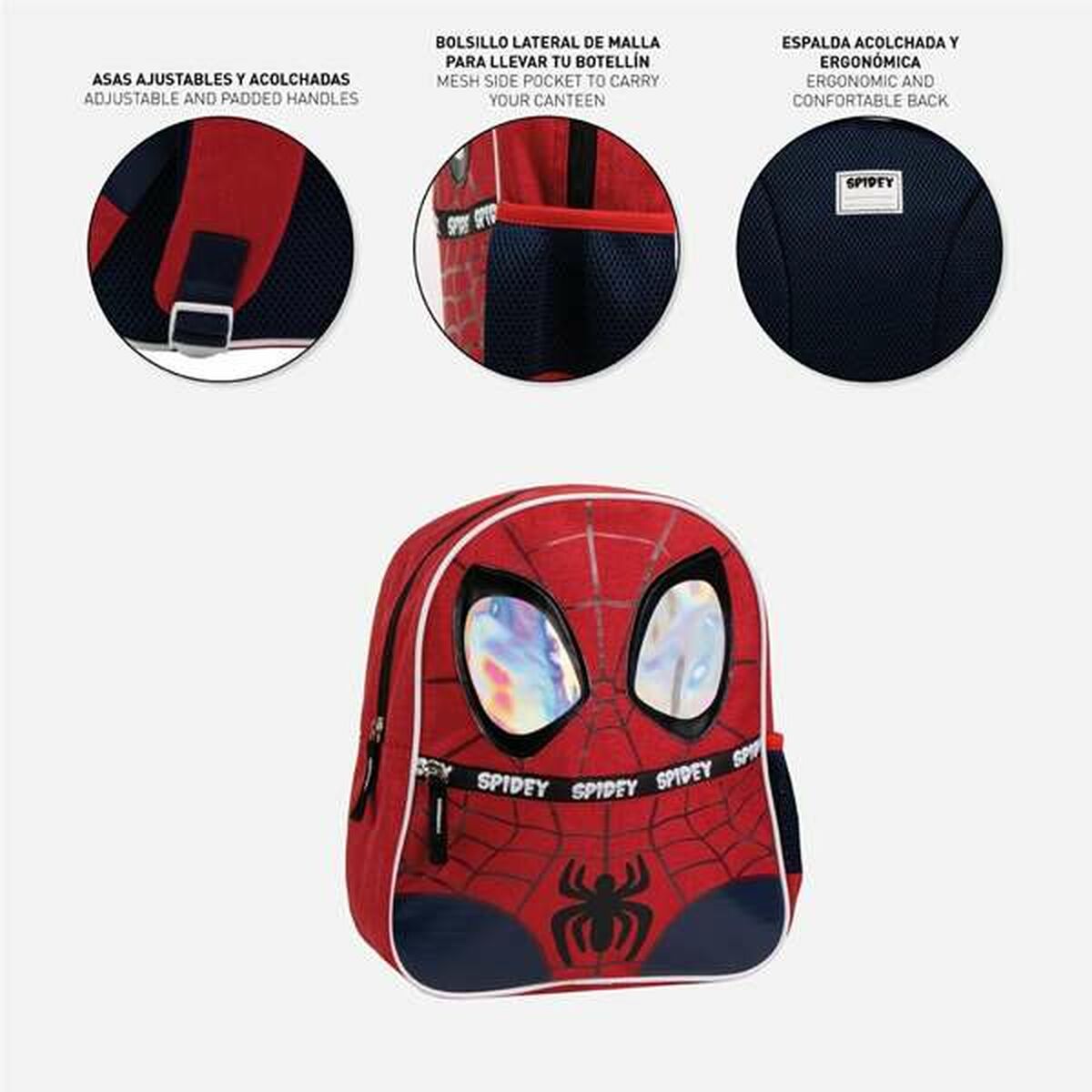 Mochila Escolar Spidey Rojo