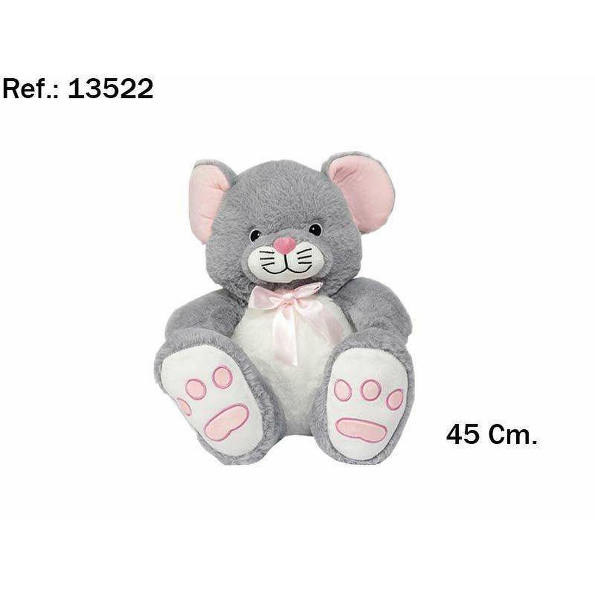 Peluche Artesanía Beatriz Gris 45 cm Rata