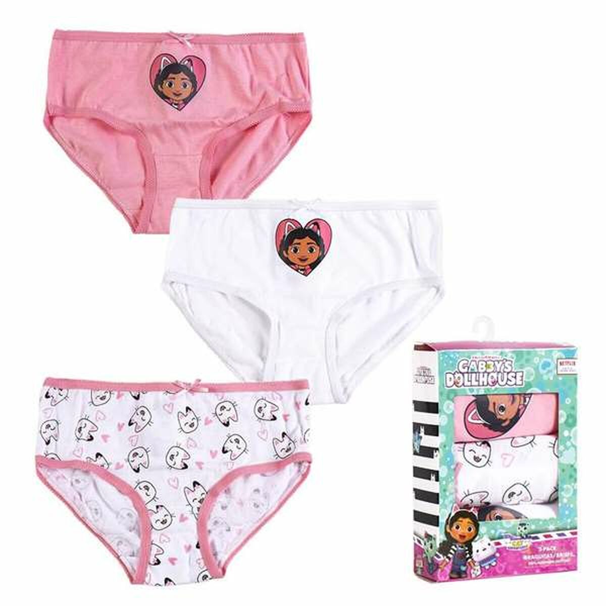 Pack de Braguitas para Niña Gabby's Dollhouse Multicolor