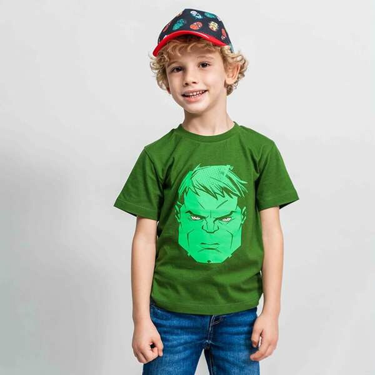 Camiseta de Manga Corta Infantil Hulk Beige 8 Años