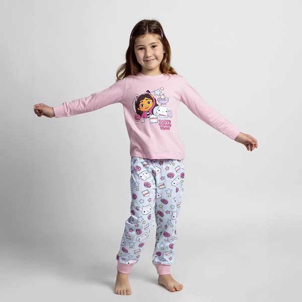 Pijama Infantil Gabby's Dollhouse Rosa 4 Años
