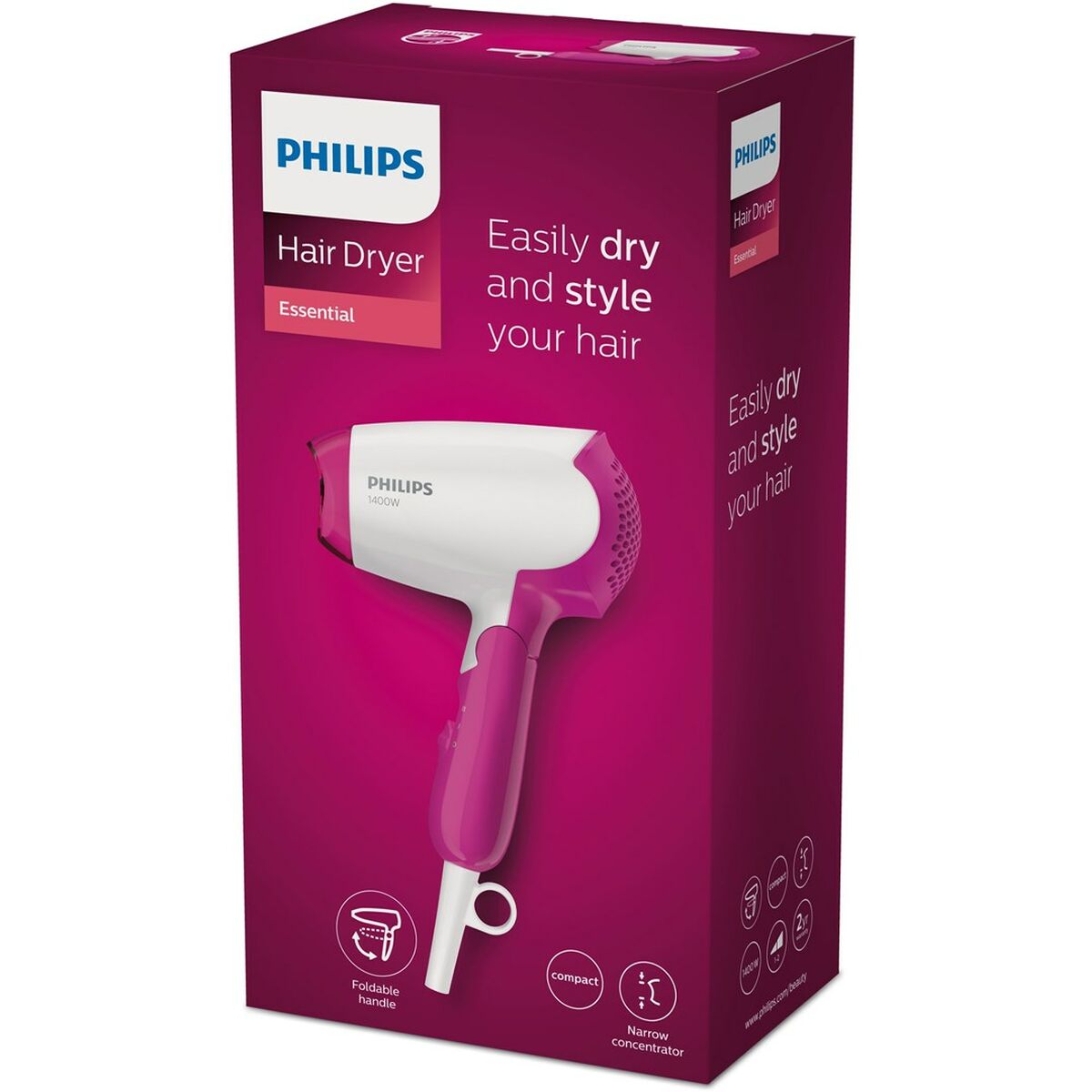 Secador de Pelo Philips BHD003/00 Blanco Rosa 1400 W