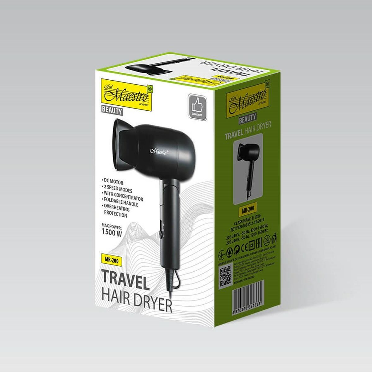 Secador de Pelo Feel Maestro MR-200 Negro 1500 W