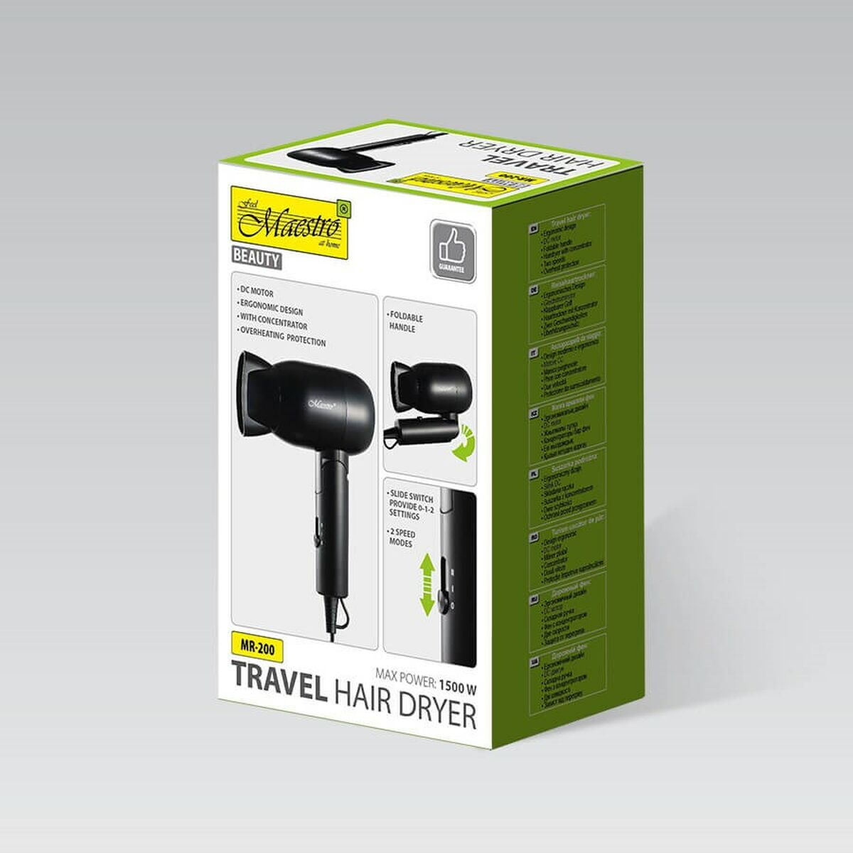 Secador de Pelo Feel Maestro MR-200 Negro 1500 W