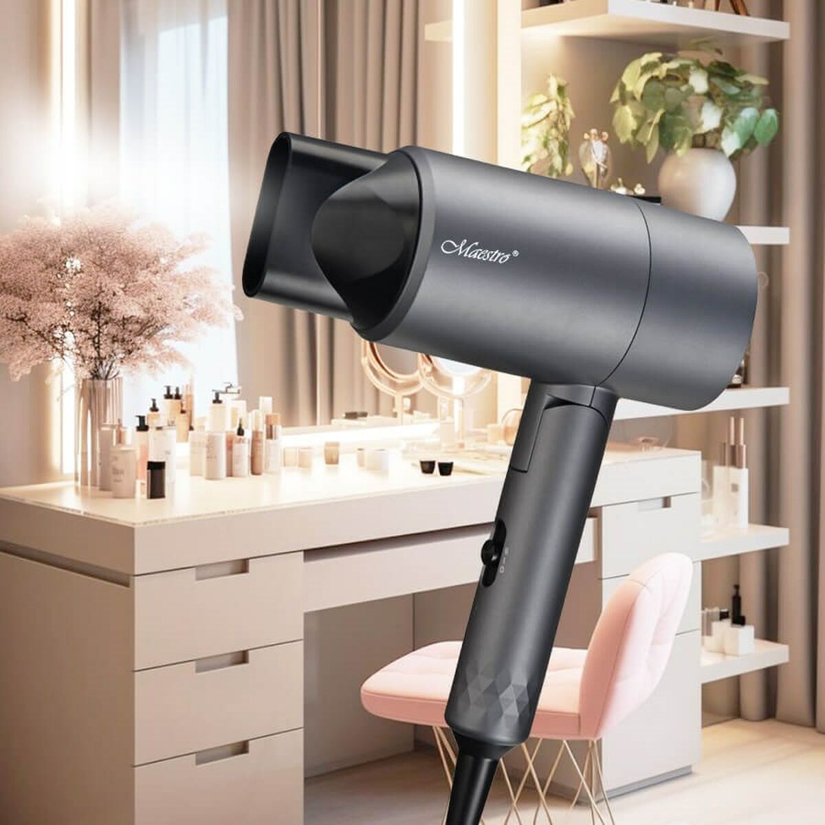Secador de Pelo Feel Maestro MR-209 Negro Grafito 1600 W