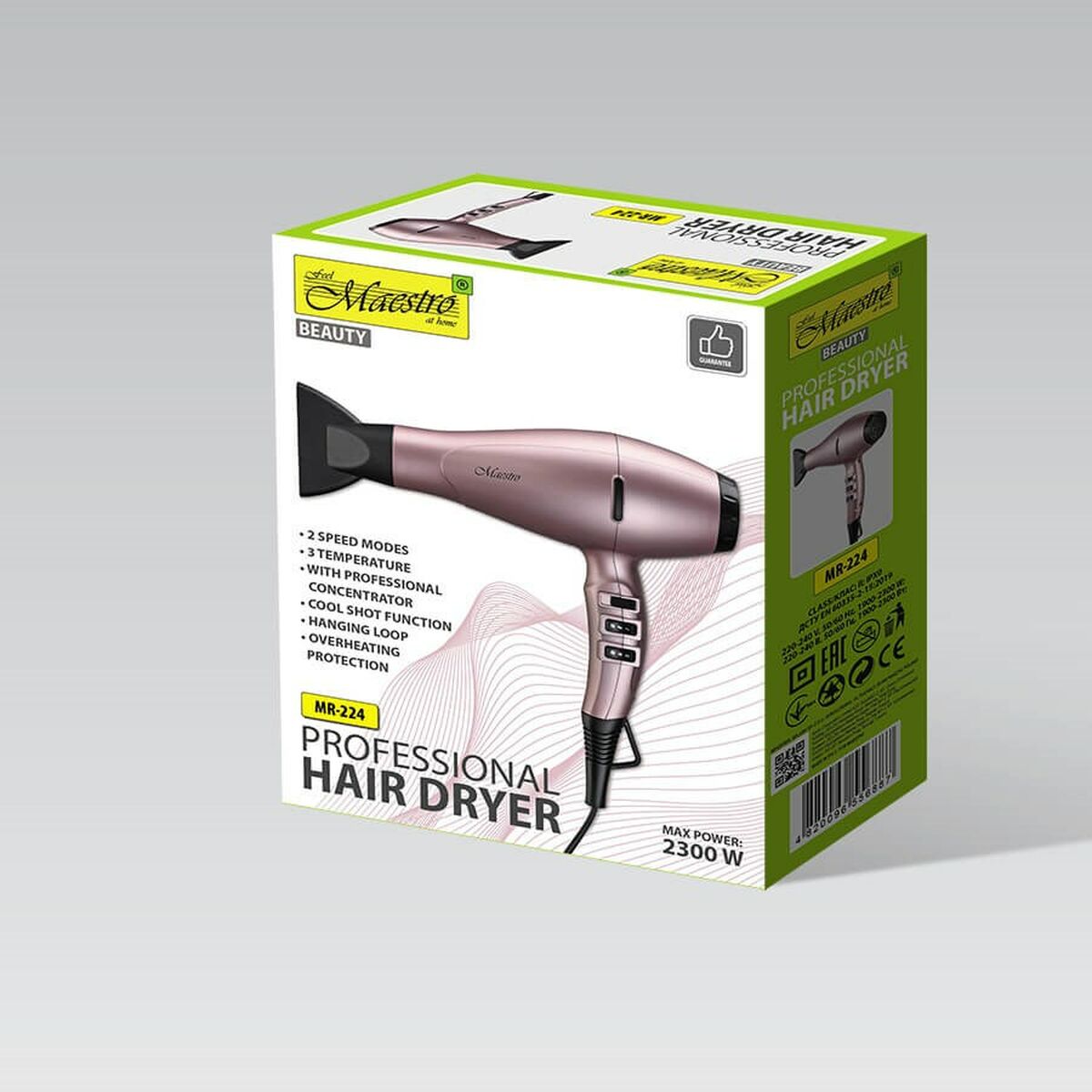 Secador de Pelo Feel Maestro MR-224 Negro 2300 W
