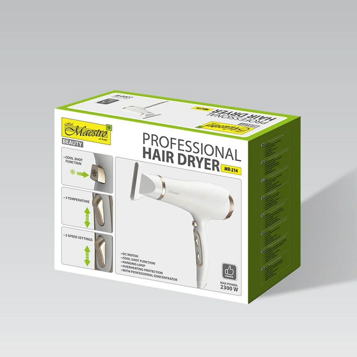 Secador de Pelo Feel Maestro MR-214 Blanco 2300 W