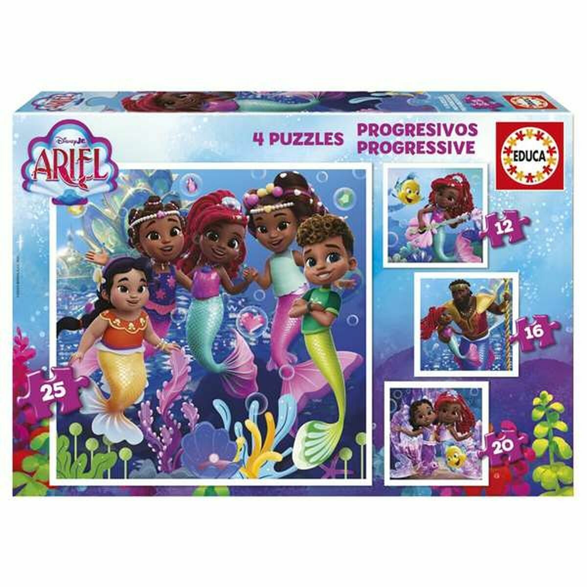 Set de 4 Puzzles Educa Ariel