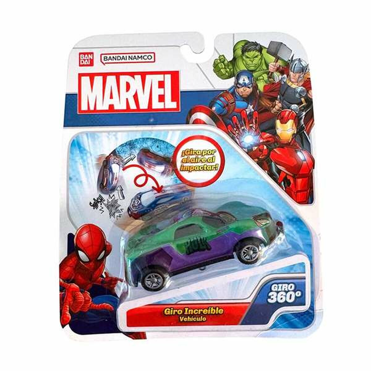 Coche de juguete Bandai Flip Cars Marvel