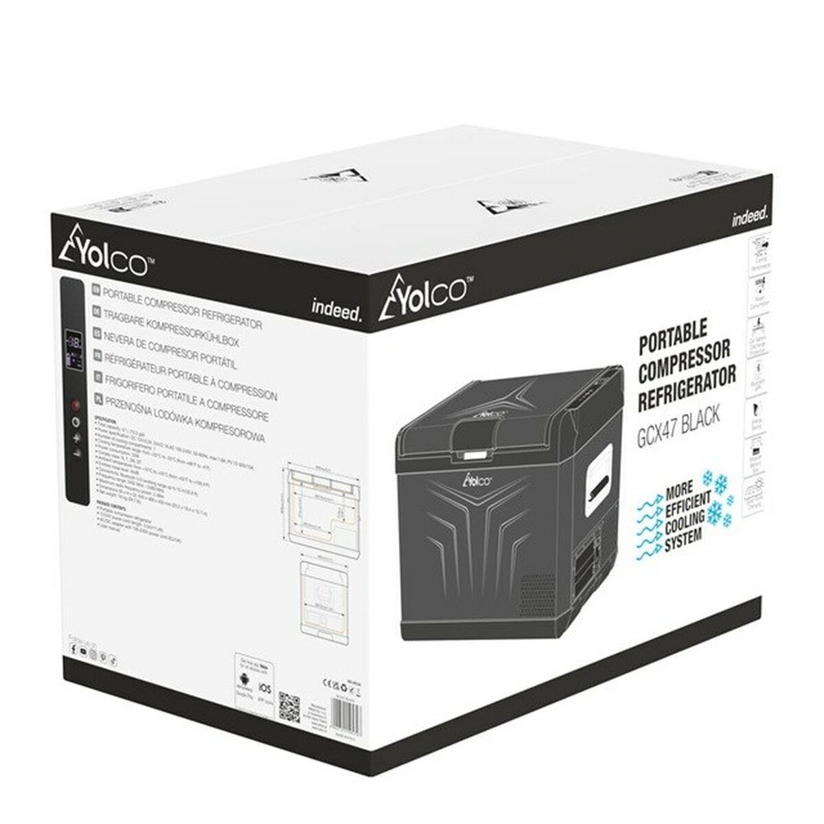 Mini Nevera Yolco GCX47 Negro 50 W 47 L