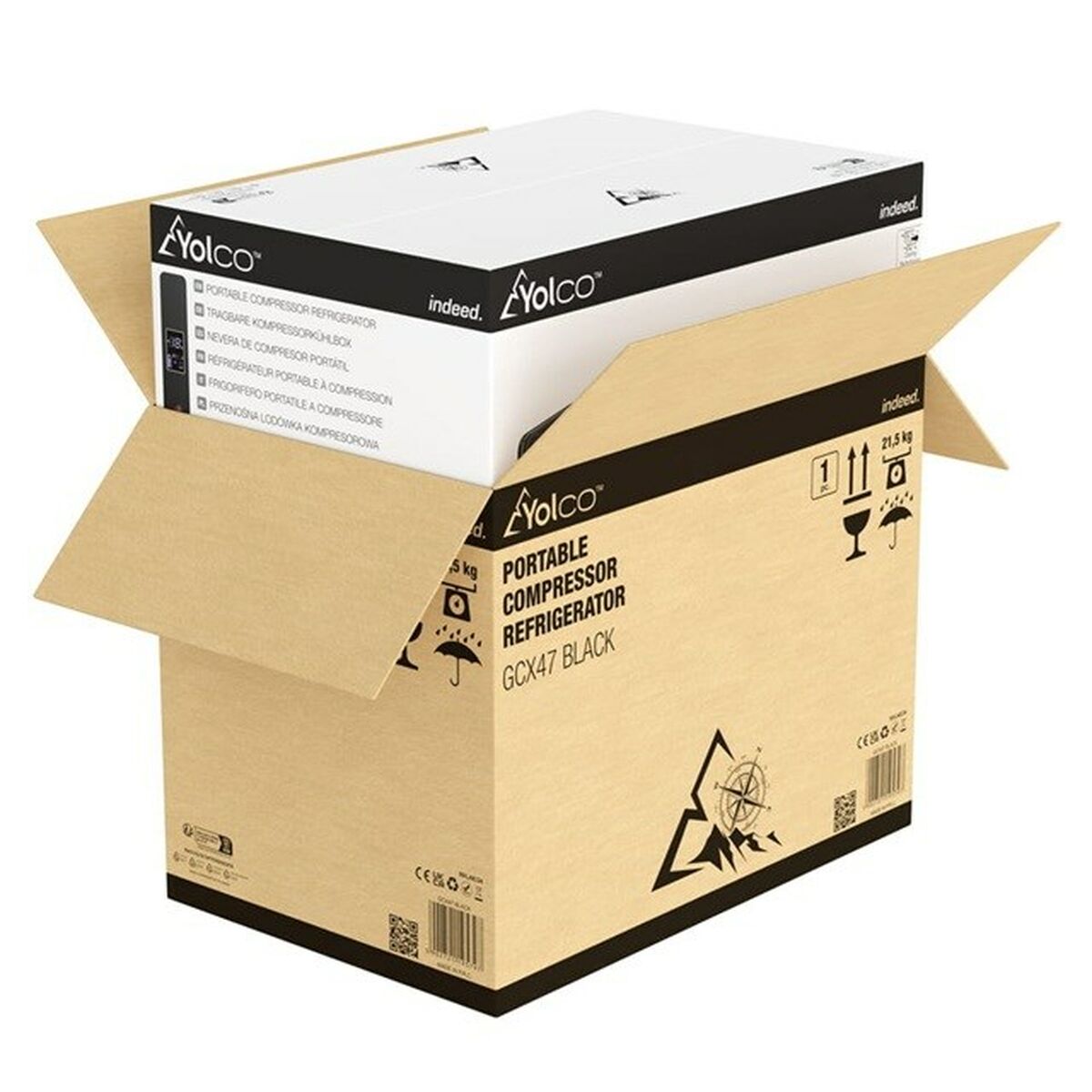 Mini Nevera Yolco GCX47 Negro 50 W 47 L