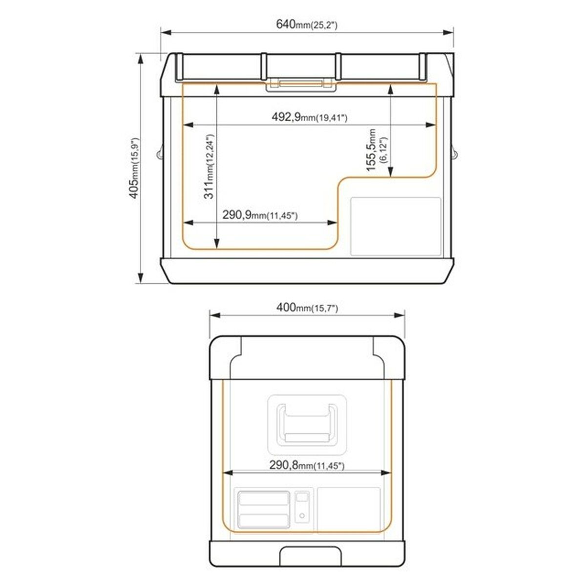 Mini Nevera Yolco GCX37 Verde 50 W 37 L