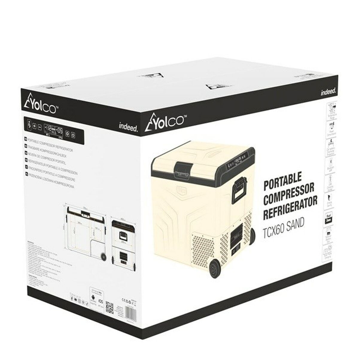 Mini Nevera Yolco TCX60 Negro Arena 60 W 14 L 60 L 46 L