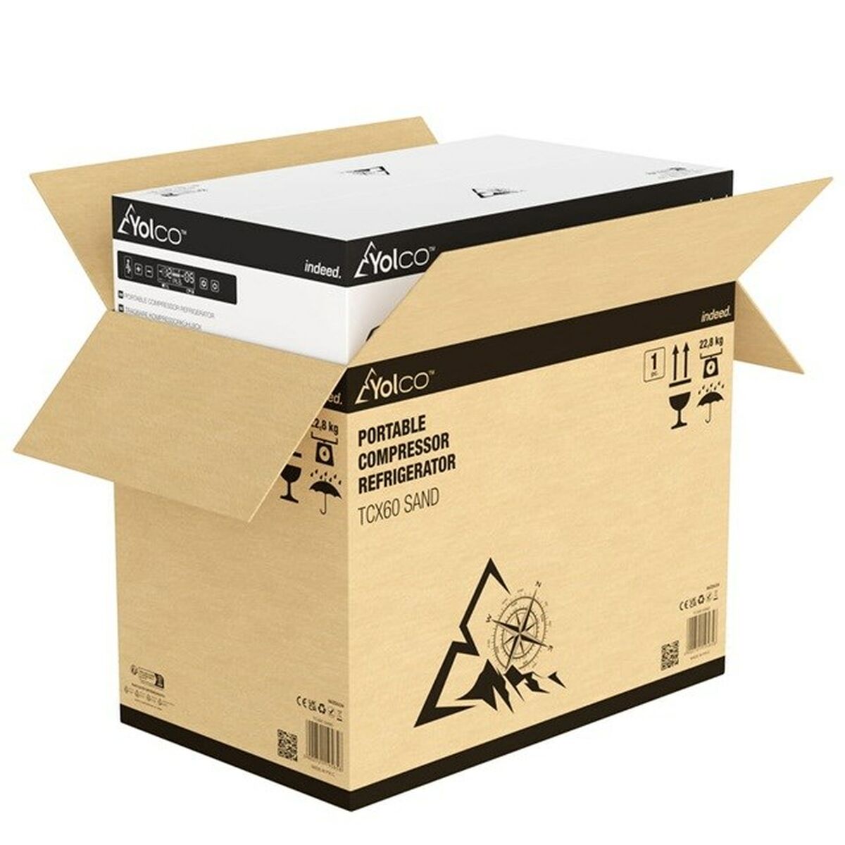 Mini Nevera Yolco TCX60 Negro Arena 60 W 14 L 60 L 46 L