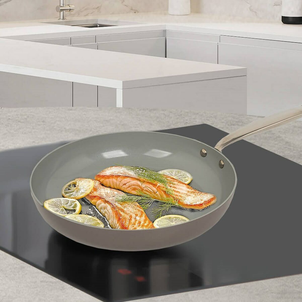 Sartén Feel Maestro MR-1209-20 Gris Acero Inoxidable Aluminio Ø 20 cm