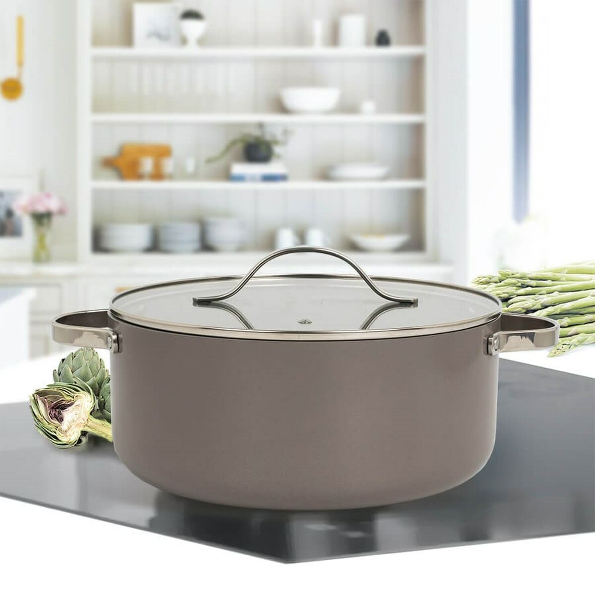 Olla con Tapa Feel Maestro MR-4009-18 Gris Metal Aluminio 18 cm 1,9 L