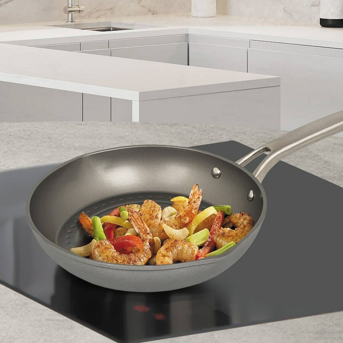 Sartén Feel Maestro MR-1202-24 Negro Metal Aluminio Ø 26 cm