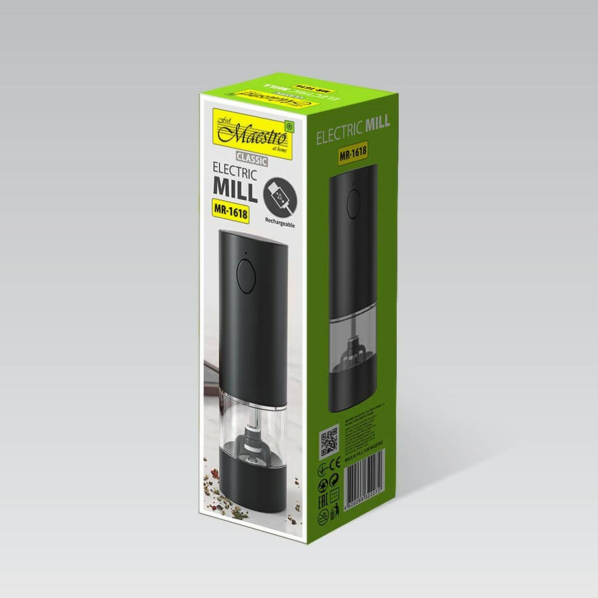 Molinillo para Especias Feel Maestro MR-1618 Negro