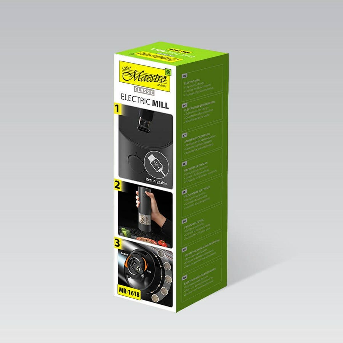 Molinillo para Especias Feel Maestro MR-1618 Negro