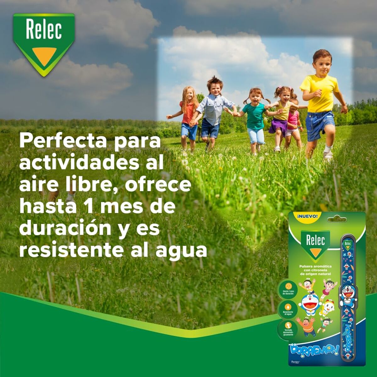 Pulsera Antimosquitos de Citronela Relec Doraemon