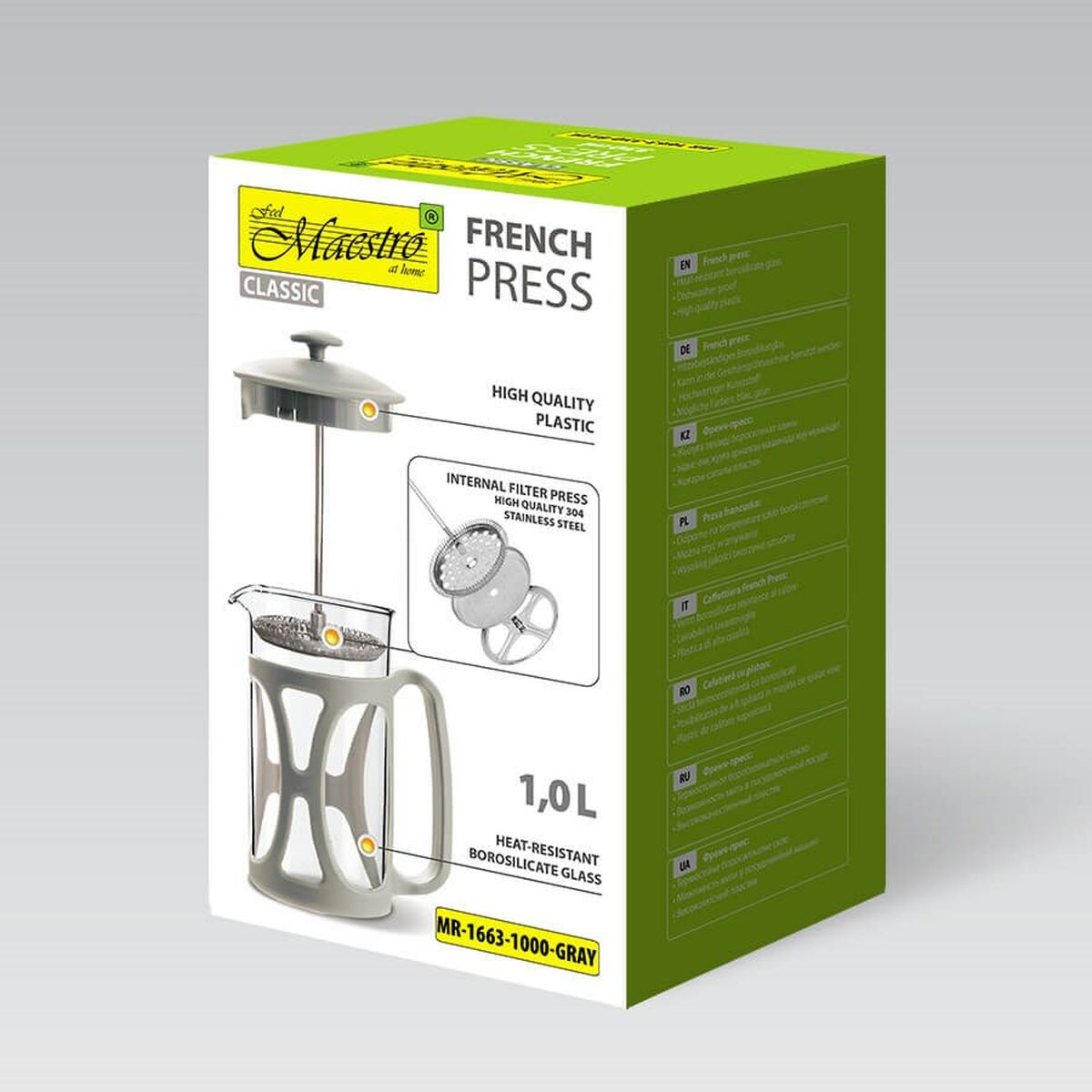 Tetera Feel Maestro MR-1663-1000 Gris Vidrio 1 L